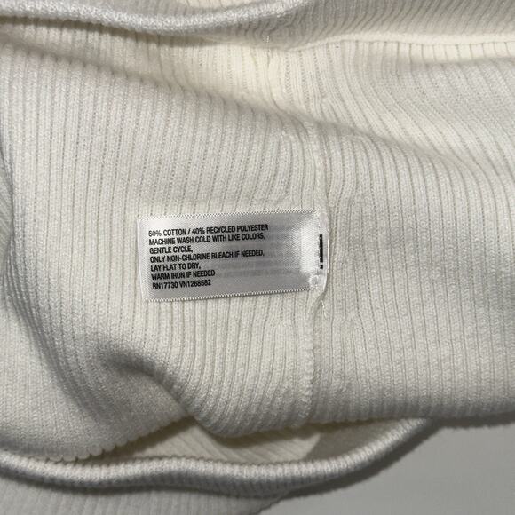 Ava & Viv Women’s Plus 2X White Ribbed Sweater Knit Pullover Long Sleeve - Picture 5 of 6